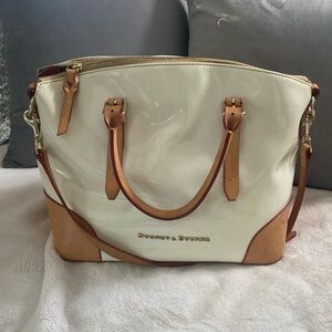 Dooney and Bourke White Paton Leather Large Satchel